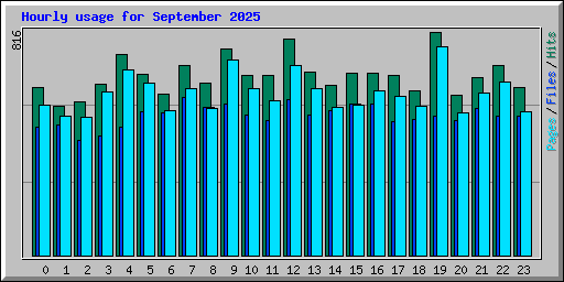 Hourly usage for September 2025