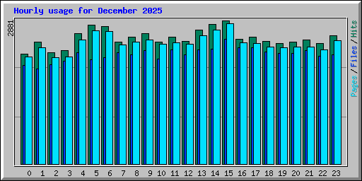 Hourly usage for December 2025