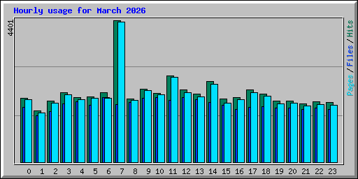 Hourly usage for March 2026